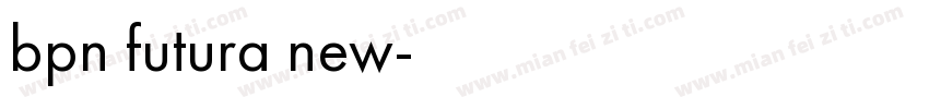 bpn futura new字体转换